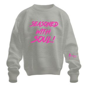 Grey and Hot Pink Crewneck