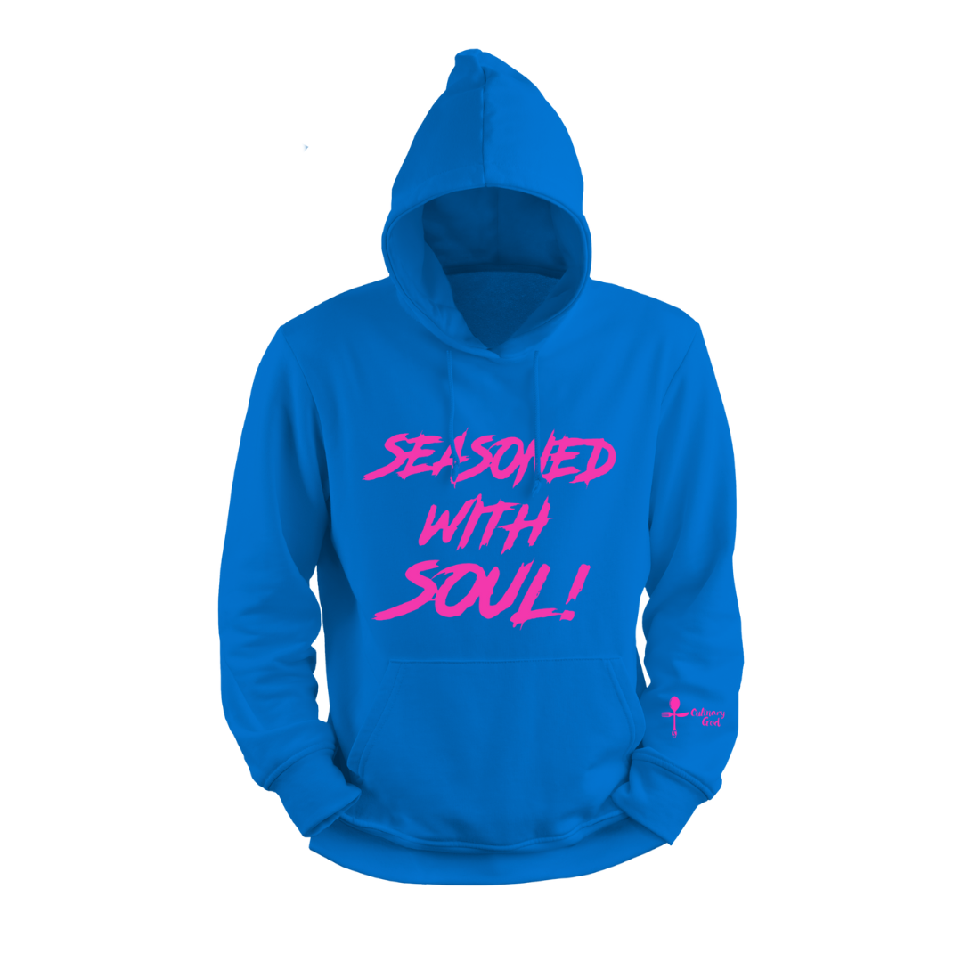 Aqua Blue and Hot Pink Hoodie