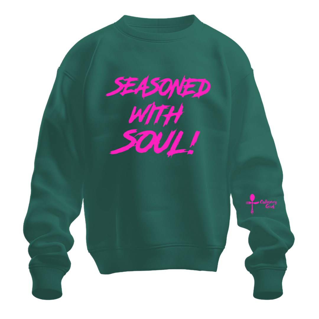 Hunter Green and Hot Pink Crewneck