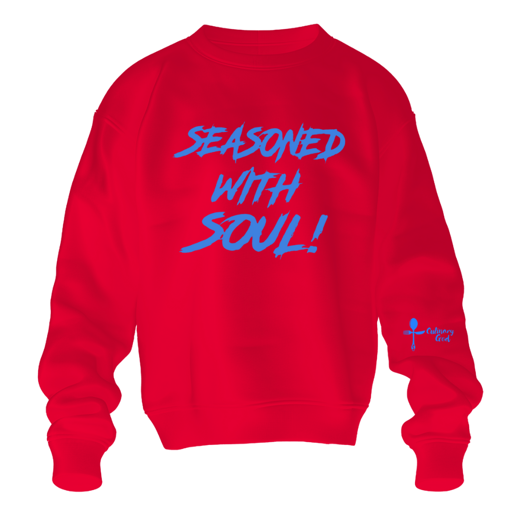 Red and Royal Blue Crewneck